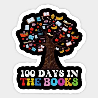 100 Days in the Books Reading Teacher 100th Day of School Sticker